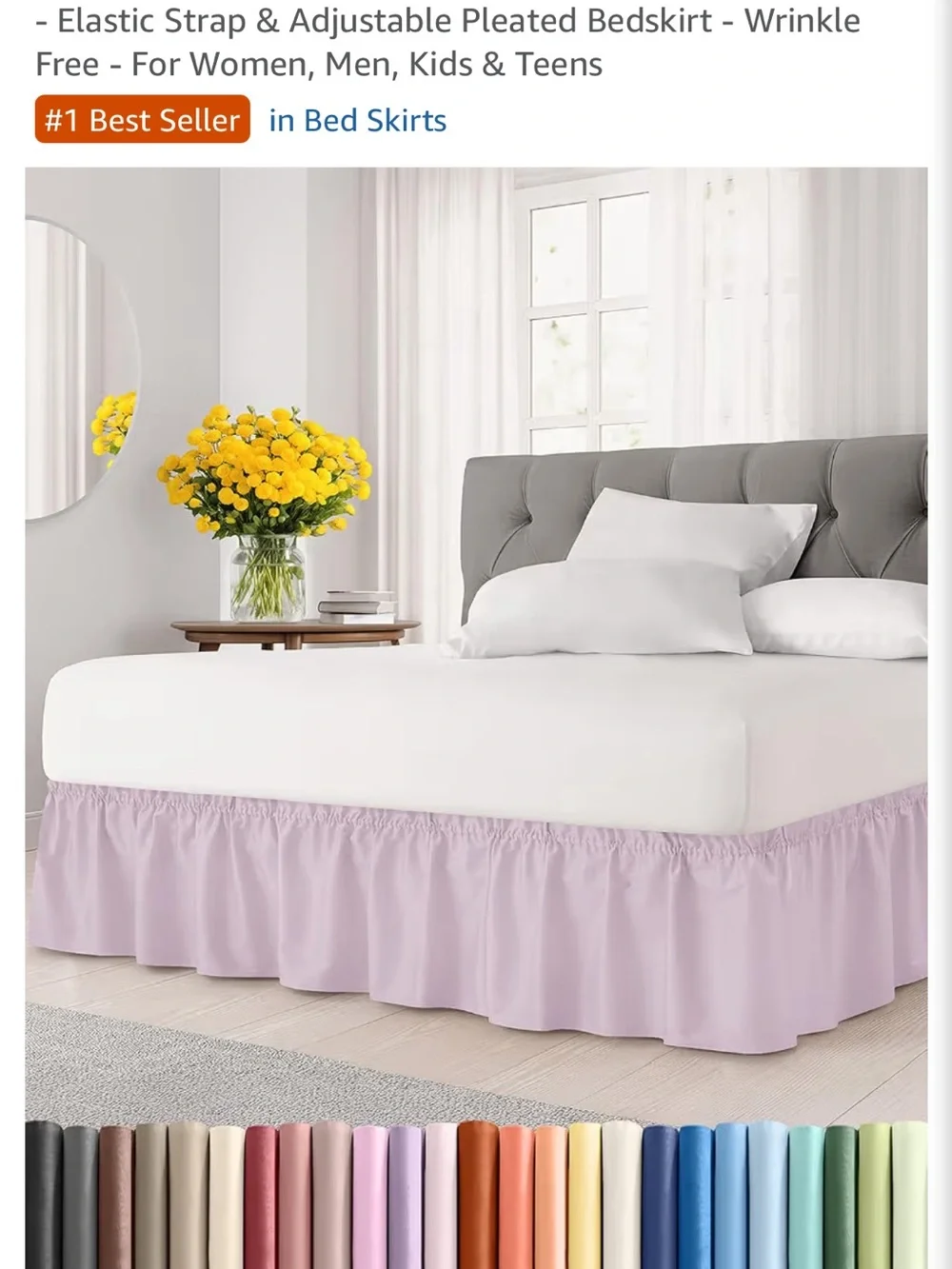 Twin xl Amazon Lavender purple  Bedskirt